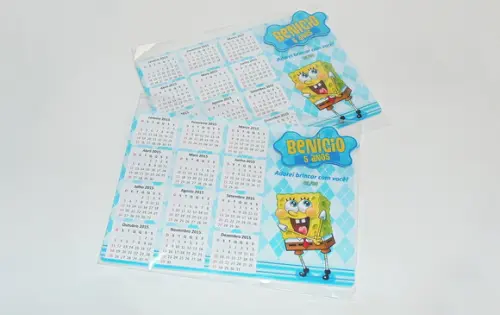 Calendário Cartão Postal com Imã