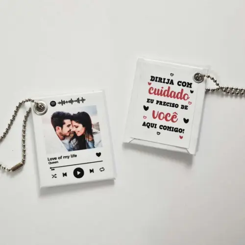 Chaveiro Cartonado Música Personalizado