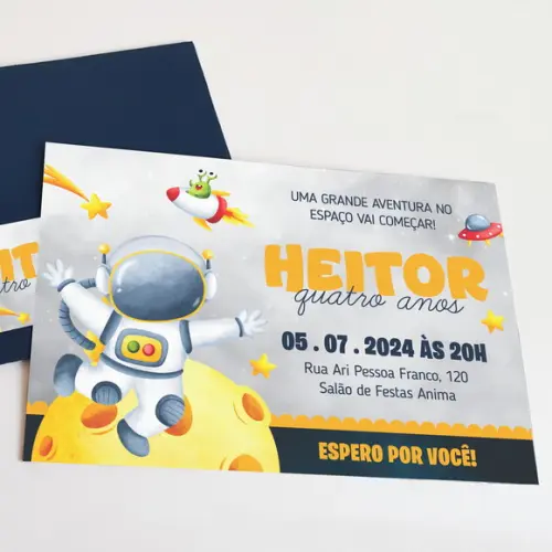 Convite Impresso Personalizado com Envelope