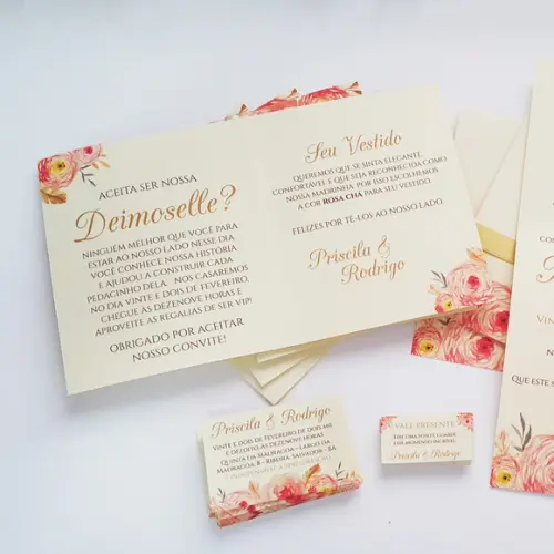 Convite Padrinhos Personalizados