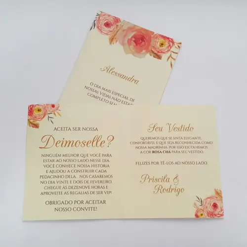 Convite Padrinhos Personalizados
