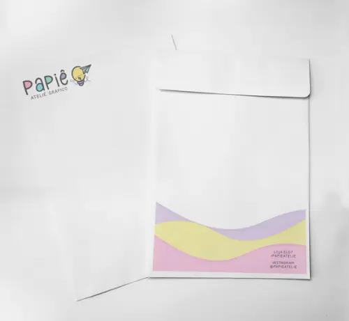 Envelope Meio A4 Branco Personalizado