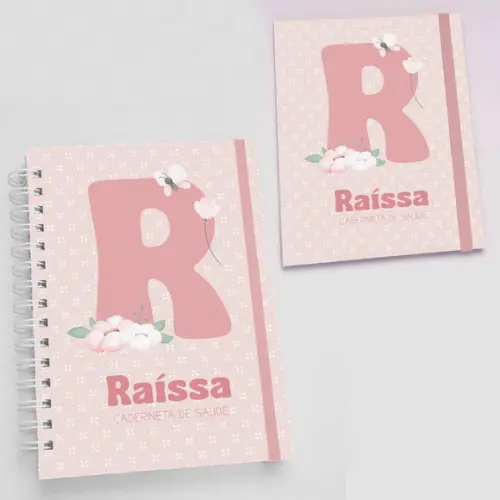 Kit Caderneta de Vacinas + Porta Documentos Floral