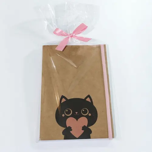 Kit com Bloquinho A5 Brochura + Lápis + Embalagem