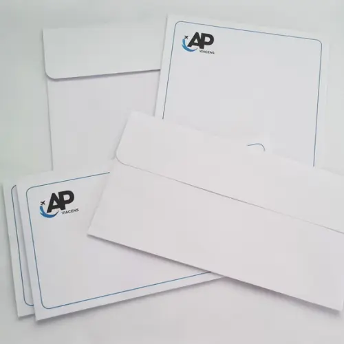 Kit Envelopes + Papel Timbrado A5