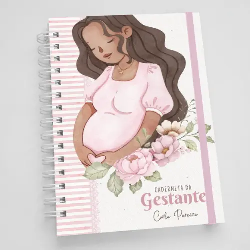 Kit Pasta Catálogo + Caderneta Gestante - Rosê