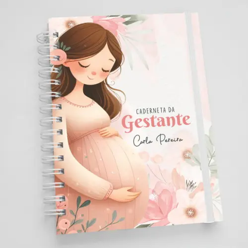 Kit Pasta Catálogo + Caderneta Gestante - Salmão