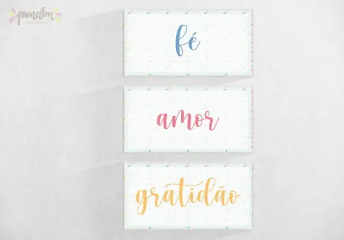 Kit Placas decorativas - Boas Palavras