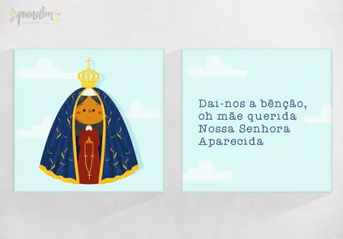 Kit Placas decorativas - Nossa Senhora Aparecida