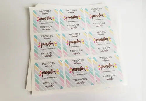 Lacre Adesivo Personalizado para Produtos Quadrado