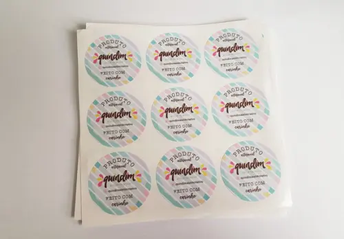 Lacre Adesivo Personalizado para Produtos Circular - Brilho