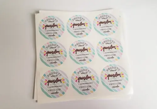 Lacre Adesivo Personalizado para Produtos Circular
