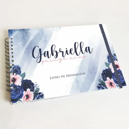 Livro de Mensagens 15 Anos - Azul Marinho