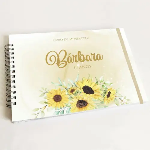 Livro de Mensagens 15 Anos - Amarelo Dourado