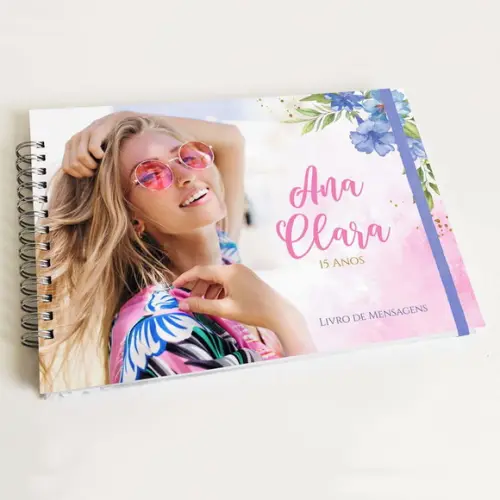 Livro de Mensagens 15 Anos - Rosa Chiclete
