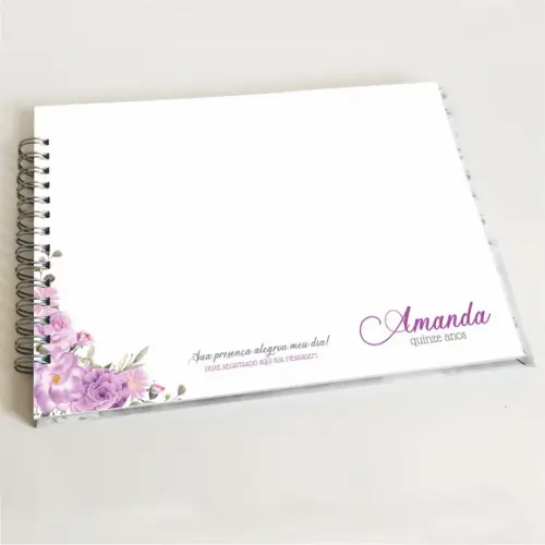 Livro de Mensagens 15 Anos - Lavanda