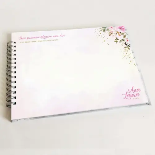 Livro de Mensagens 15 Anos - Rosa Claro