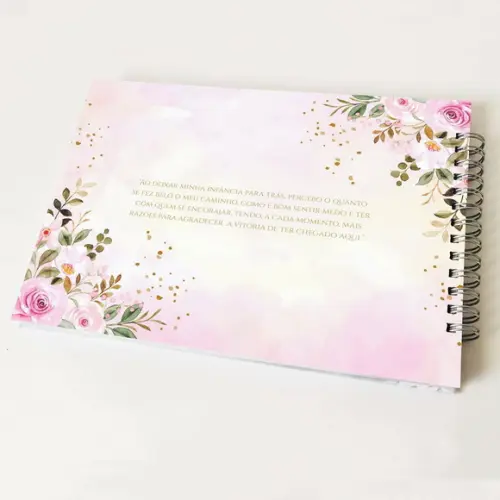 Livro de Mensagens 15 Anos - Rosa Claro