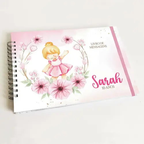 Livro de Mensagens Aniversário - Bailarina