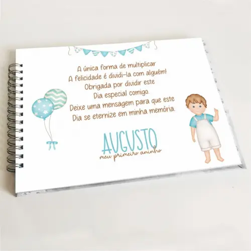 Livro de Mensagens Aniversário - Menino