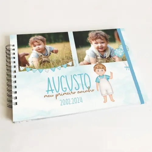 Livro de Mensagens Aniversário - Menino