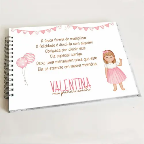 Livro de Mensagens Aniversário - Menina