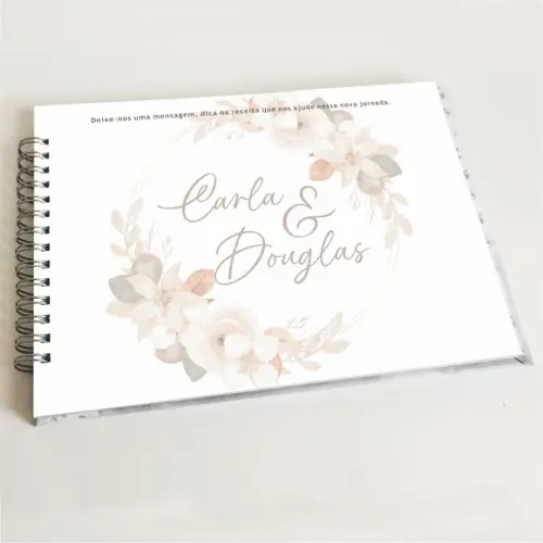 Livro de Mensagens Casamento - Laranja Tangerina