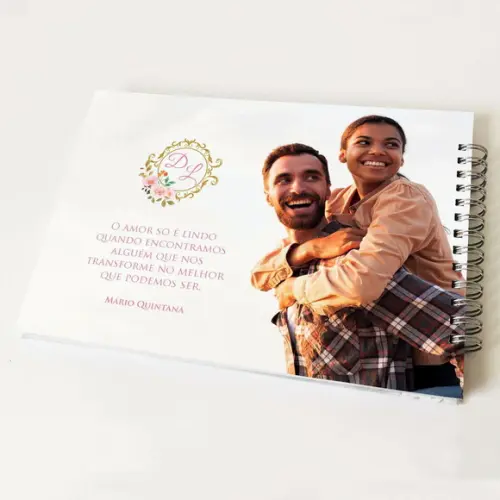 Livro de Mensagens Casamento - Rosa Claro