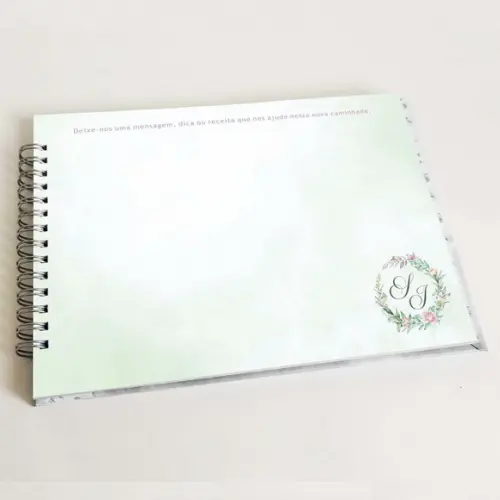 Livro de Mensagens Casamento - Verde Menta