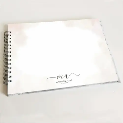Livro de Mensagens Casamento - Rosa Neutro