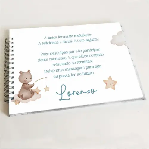 Livro de Mensagens Chá - Menino