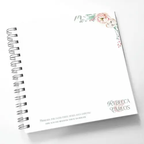 Livro de Mensagens Grande - Casamento - Quadrado