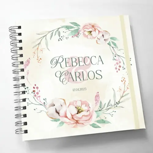 Livro de Mensagens Grande - Casamento - Quadrado