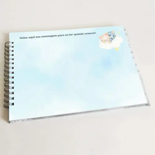 Livro de Mensagens Infantil - Ursinho na Lua