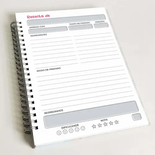 Livro de Receitas Personalizável