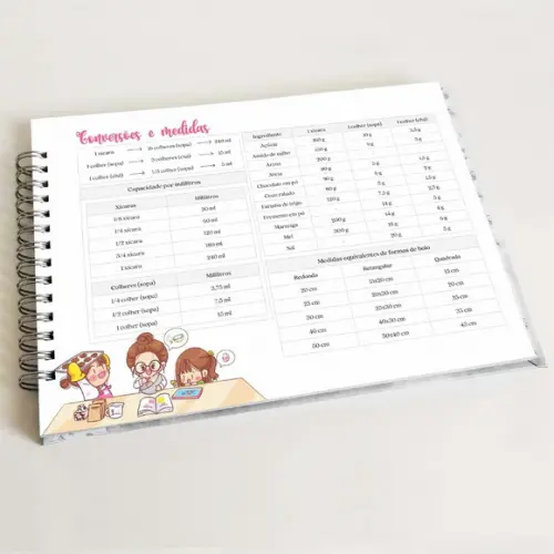 Livro de Receitas Personalizável - Horizontal