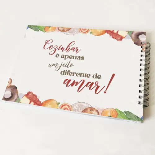 Livro de Receitas Personalizável - Horizontal