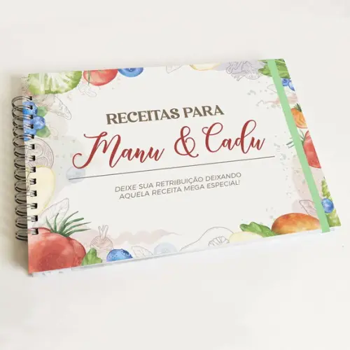 Livro de Receitas Personalizável - Horizontal