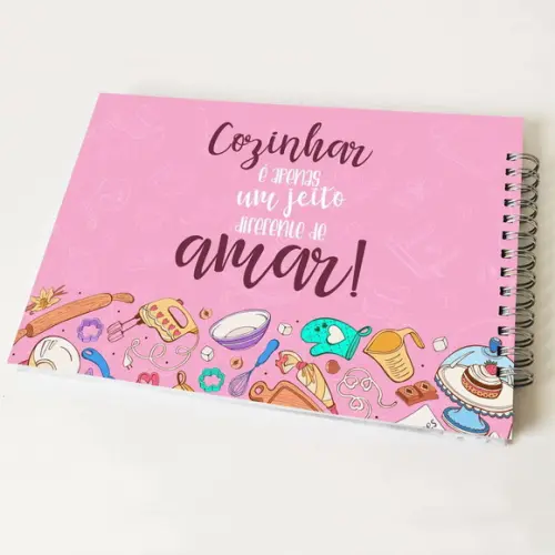 Livro de Receitas Personalizável - Horizontal