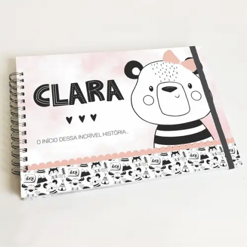 Livro do Bebê Horizontal - Minimalista Menina