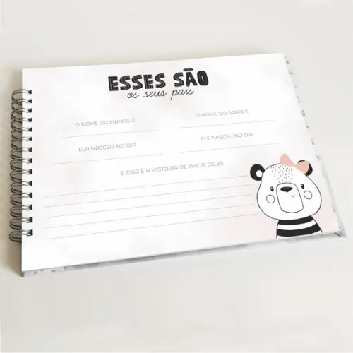Livro do Bebê Horizontal - Minimalista Menina