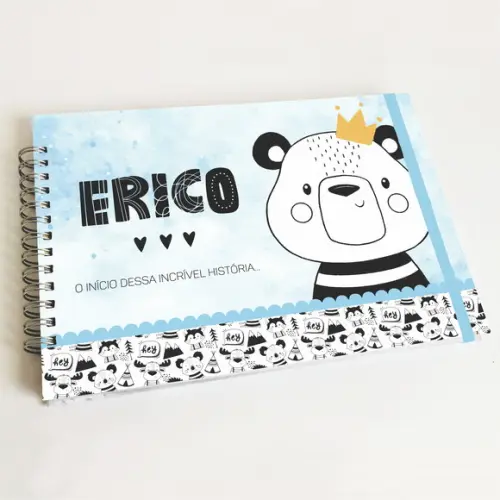 Livro do Bebê Horizontal Minimalista Menino