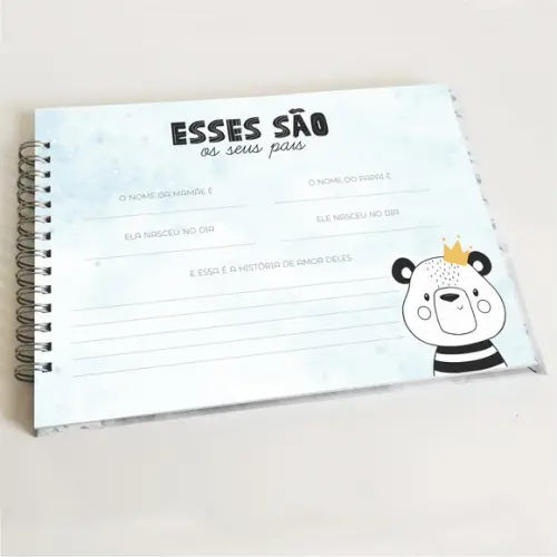 Livro do Bebê Horizontal Minimalista Menino