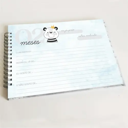 Livro do Bebê Horizontal Minimalista Menino