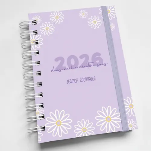 Mini Agenda A6 Personalizada Flores