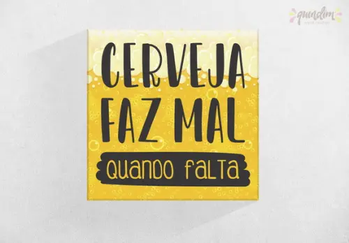 Placa decorativa - Cerveja faz mal