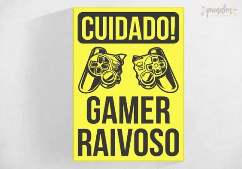 Placa decorativa - Gamer Raivoso