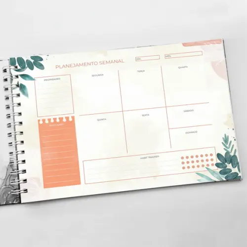 Planner Semanal com Capa Personalizado - A4