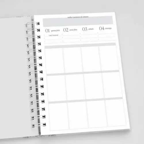 Planner A5 Personalizado Neutro Azul