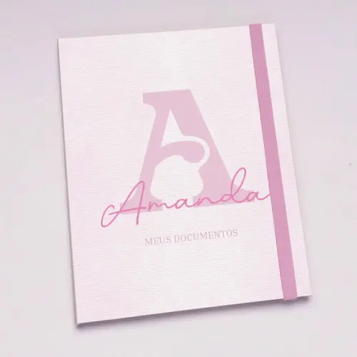 Porta Documentos A6 Linho Rosa